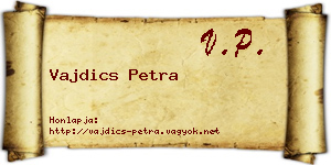 Vajdics Petra névjegykártya